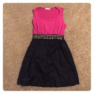Black and pink dress